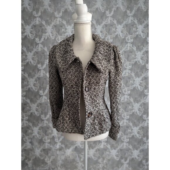 COCO & TASHI Brown Boucle Blazer Jacket Size Small - Picture 1 of 10
